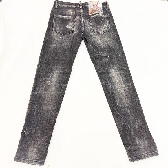 DSQUARED2 Tidy Biker Jean Slim Fit Men's Denim Jeans Size 36 Italy - Picture 3 of 11